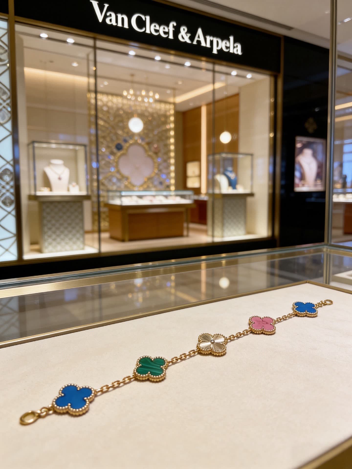 Van Cleef & Arpels Alhambra Multicolor Enamel Bracelet